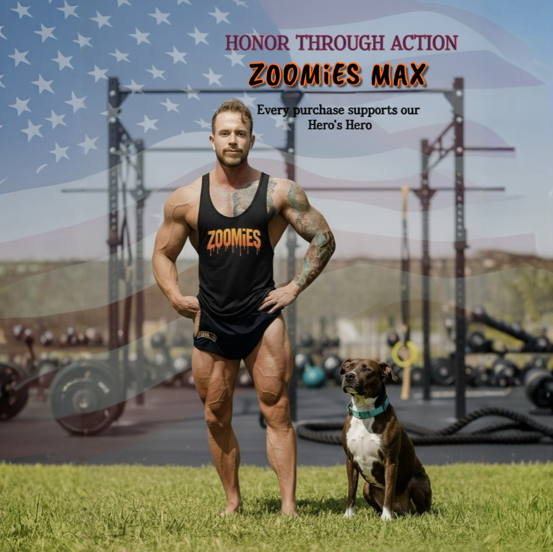 Kyle McCormick, Airborne Ranger Combat Veteran with his service dog - Honor Through Action